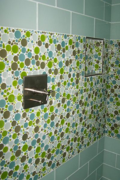 Bathroom glass tile