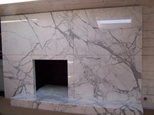 fireplace white marble